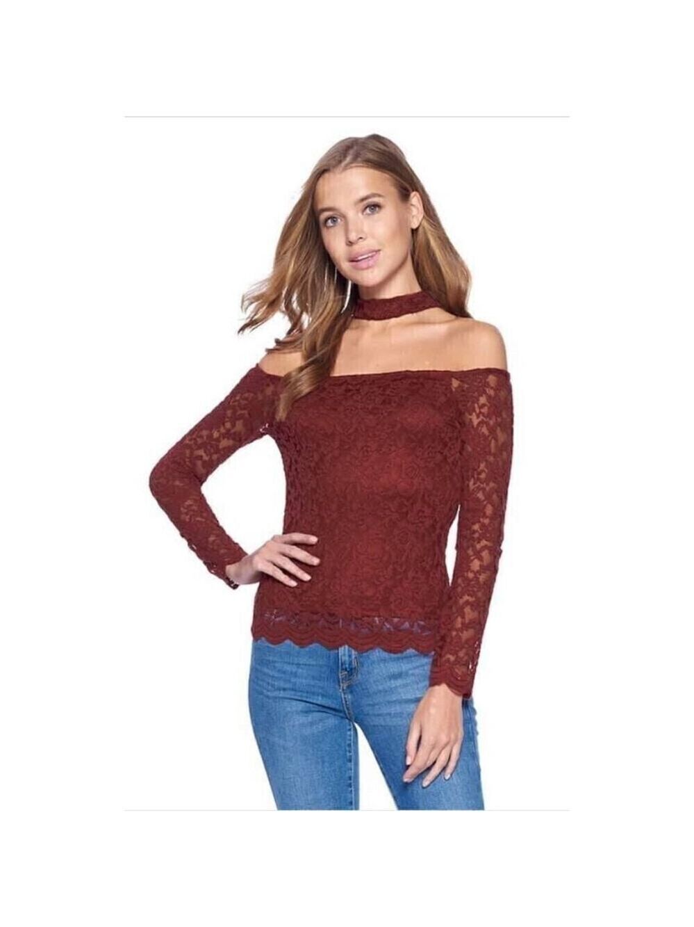 Choker Off Shoulder Lace Top